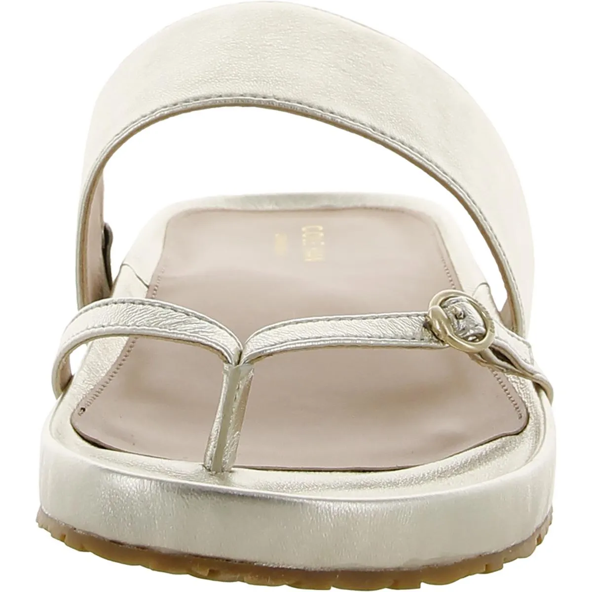 Milani Womens Leather Slip On Thong Sandals
