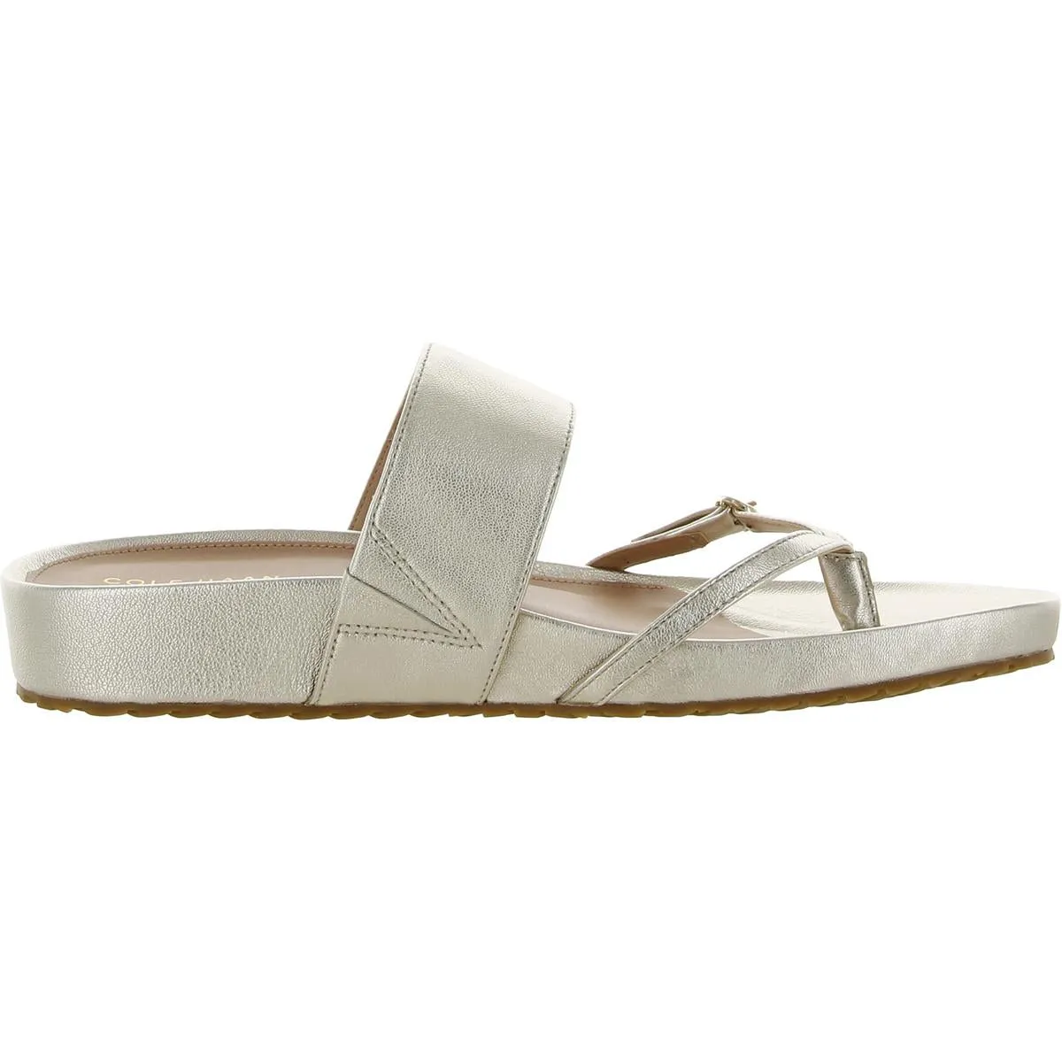 Milani Womens Leather Slip On Thong Sandals