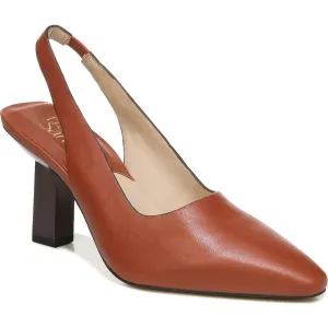 Milano Womens Leather Slingback Heels