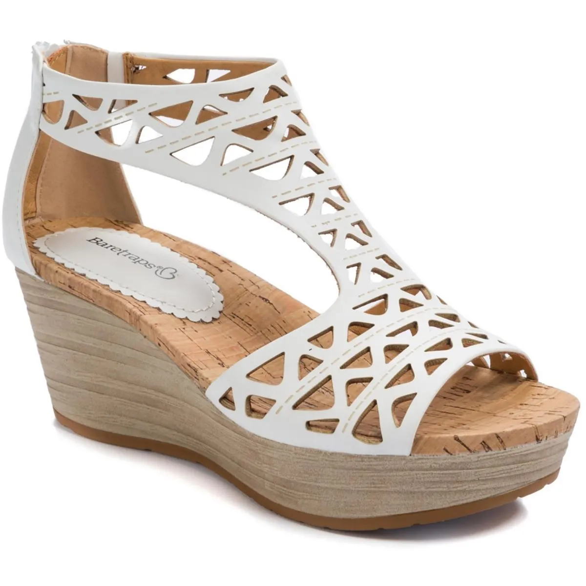 Miriam Womens Open Toe Zip-up Wedge Sandals