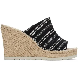 Monica Mule Womens Open Toe Slip On Wedge Sandals