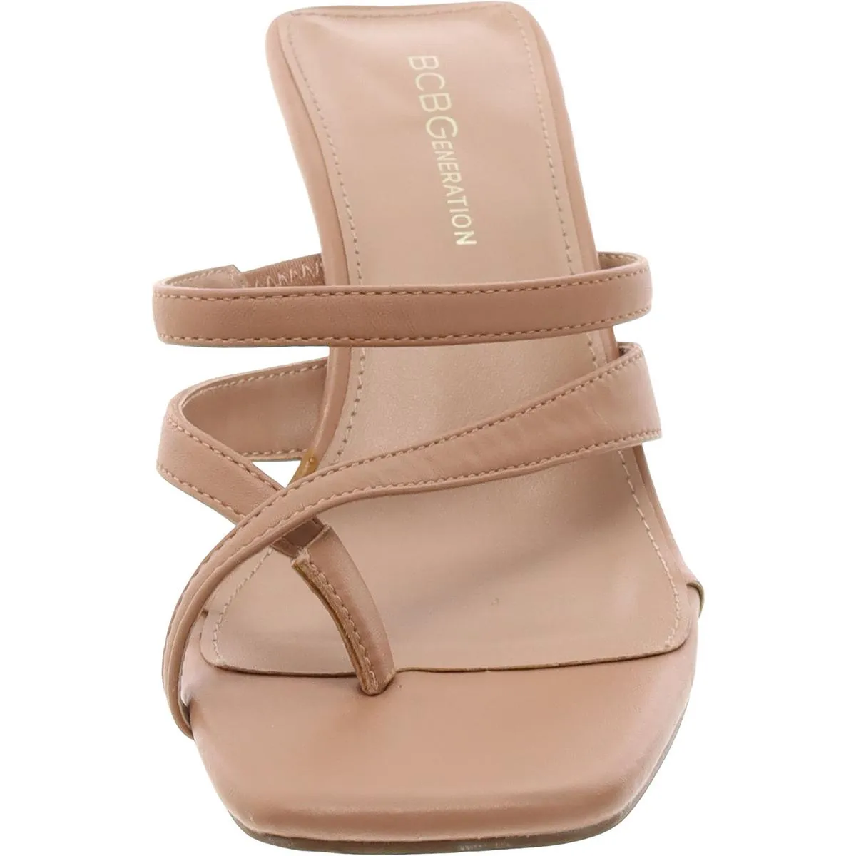 Mosina Womens Leather Square Toe Thong Sandals
