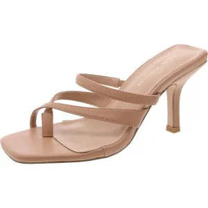 Mosina Womens Leather Square Toe Thong Sandals