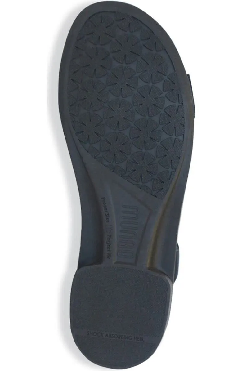Munro Meghan M491086 Sandal Womens 7.5 Black Leather Asymmetric Slingback KHD736