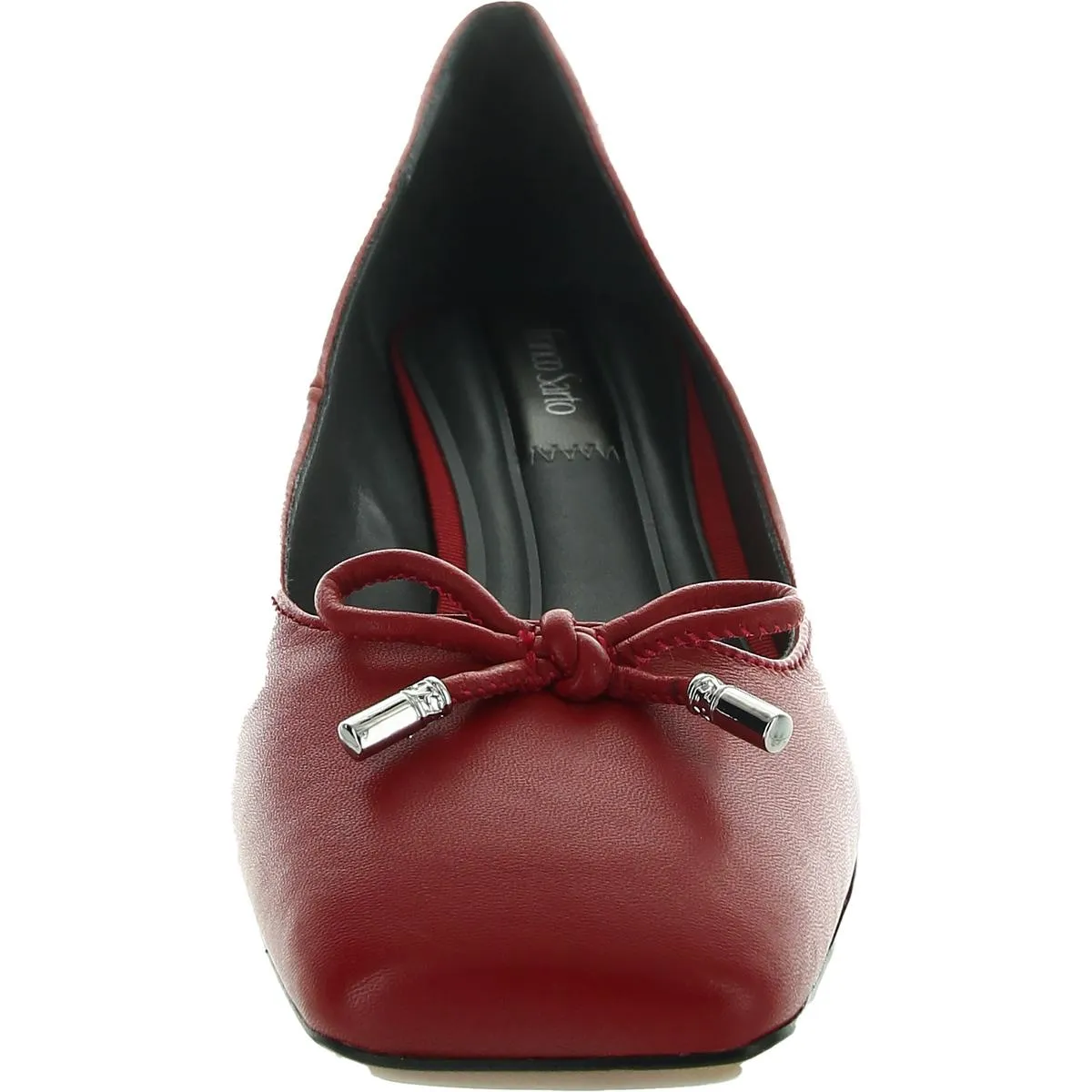 Natalia Womens Bow Leather Block Heels