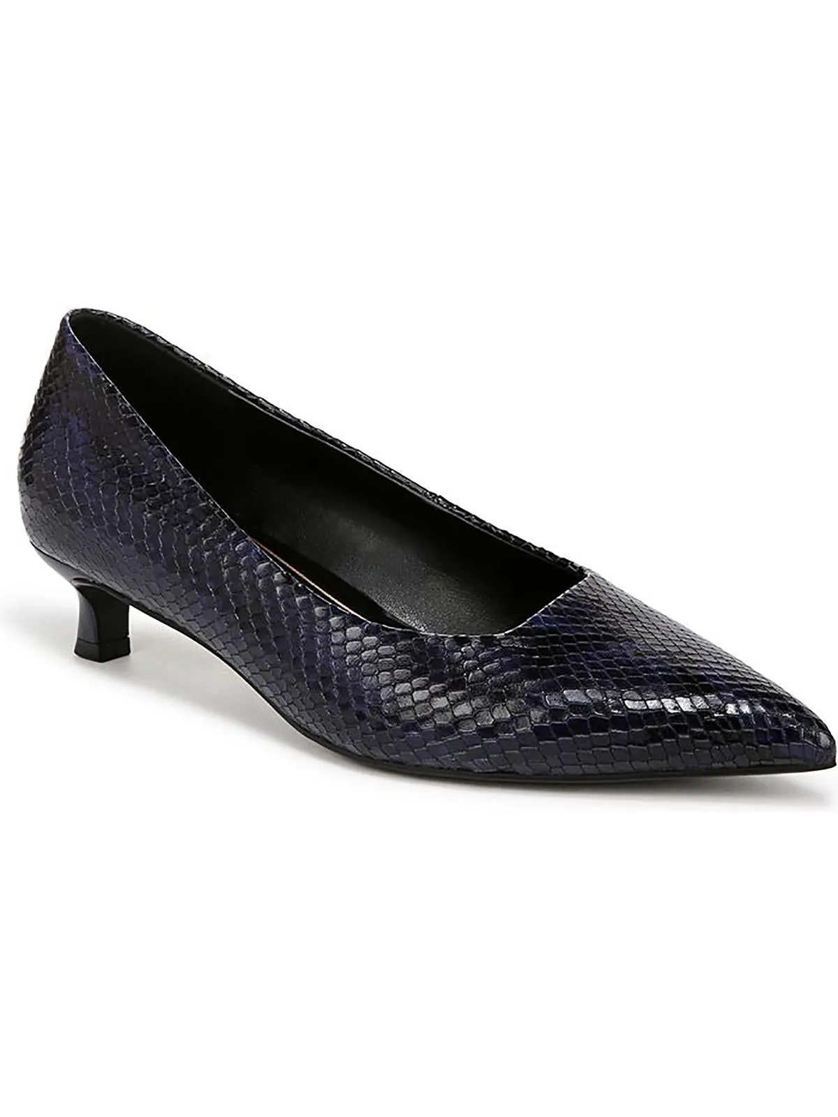 Natalia Womens Leather Pointed Toe Kitten Heels