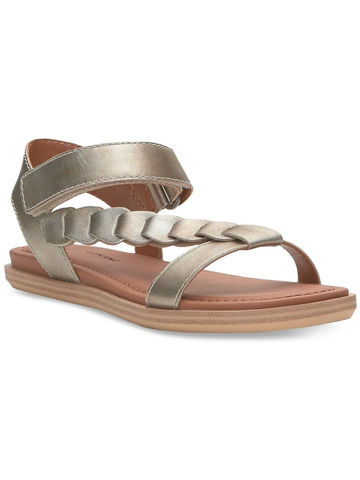 Natany Womens Leather Ankle Strap Slingback Sandals