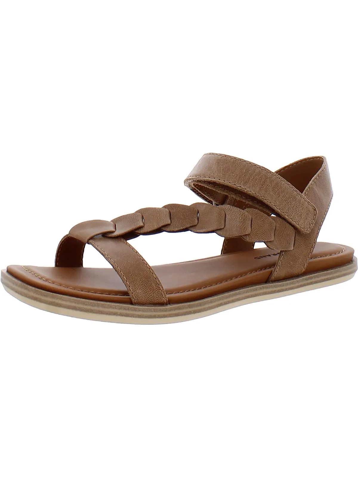 Natany Womens Leather Ankle Strap Slingback Sandals