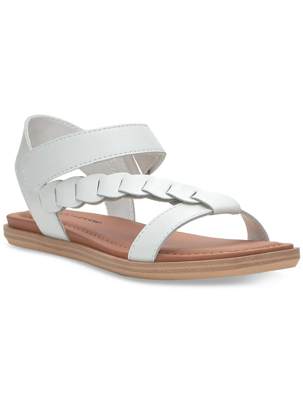 Natany Womens Leather Ankle Strap Slingback Sandals