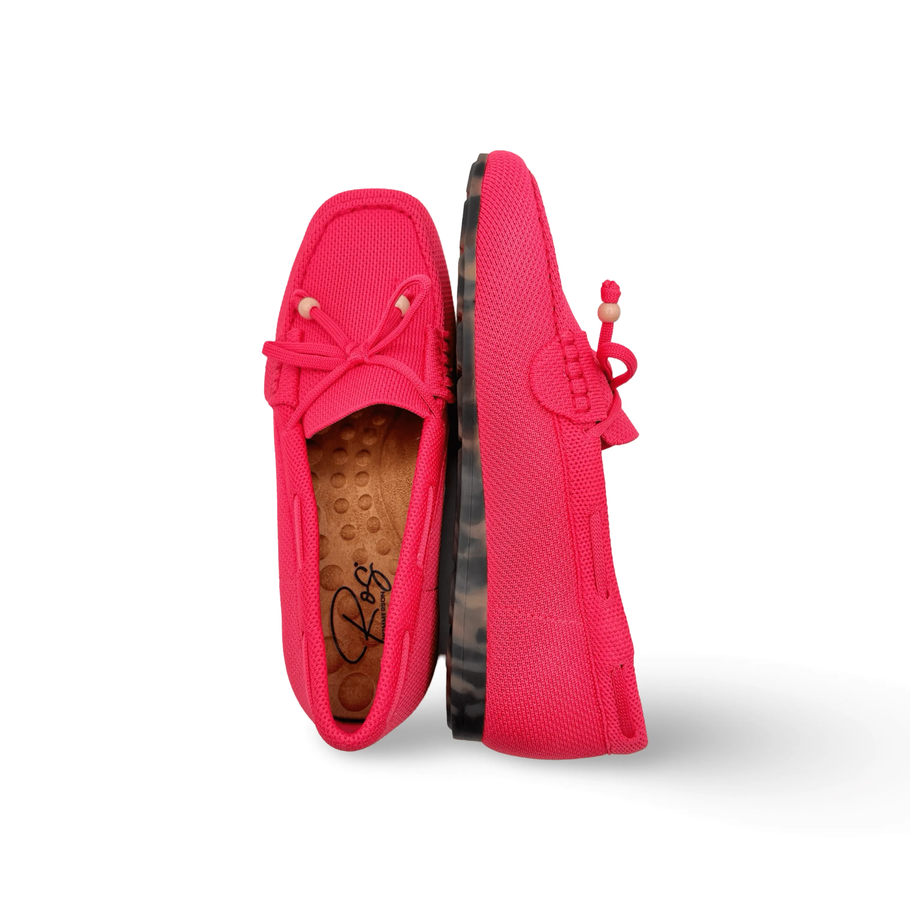 Neve Pink Knit Fabric Loafer