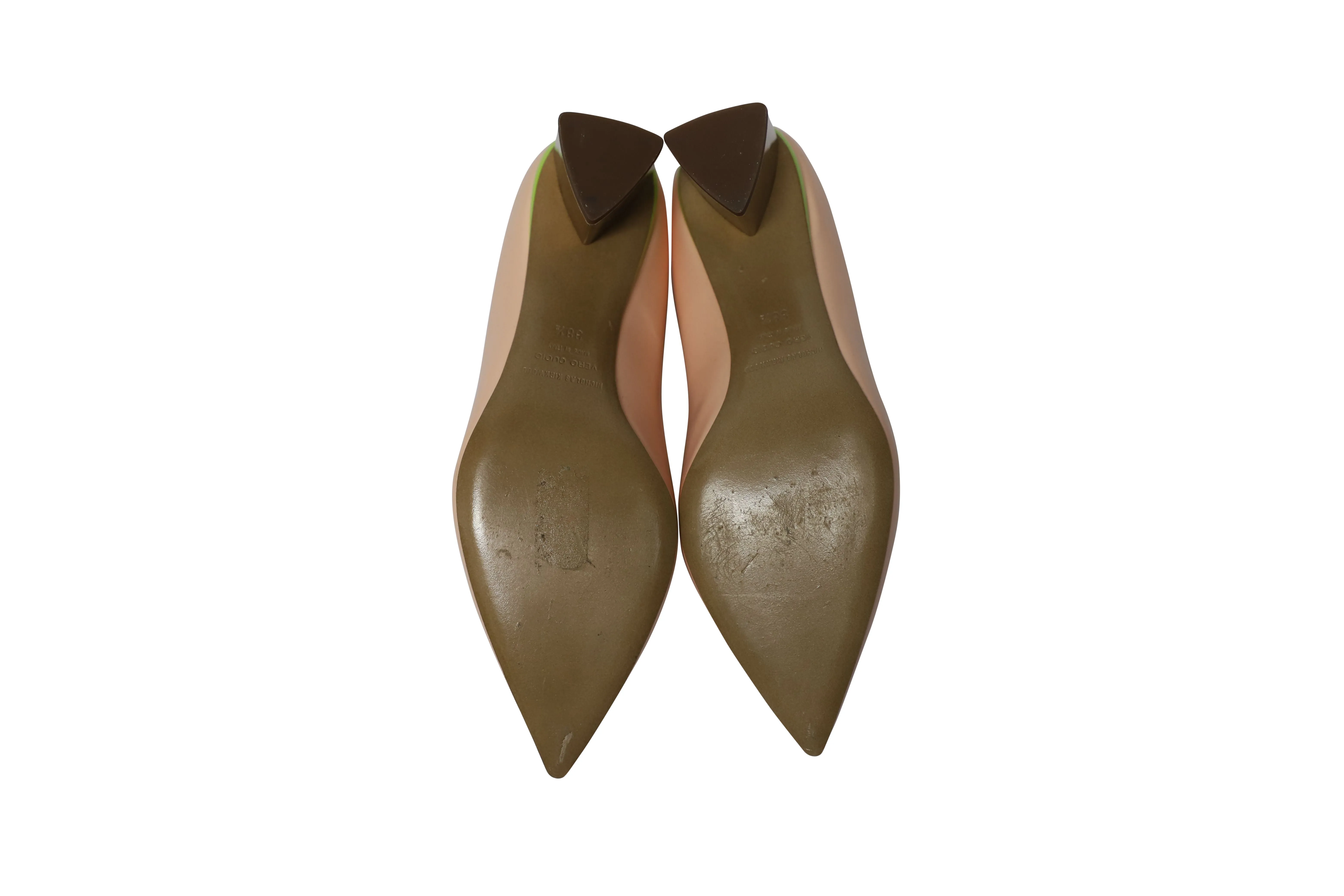 Nicholas Kirkwood Pointed Toe Pumps in Pink Patent Leather