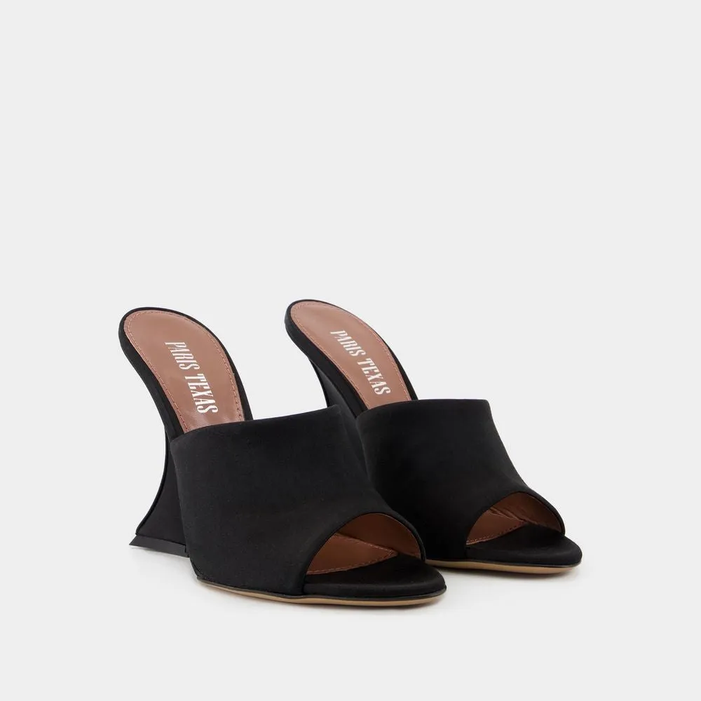 Nina Court Shoes - Silk - Black