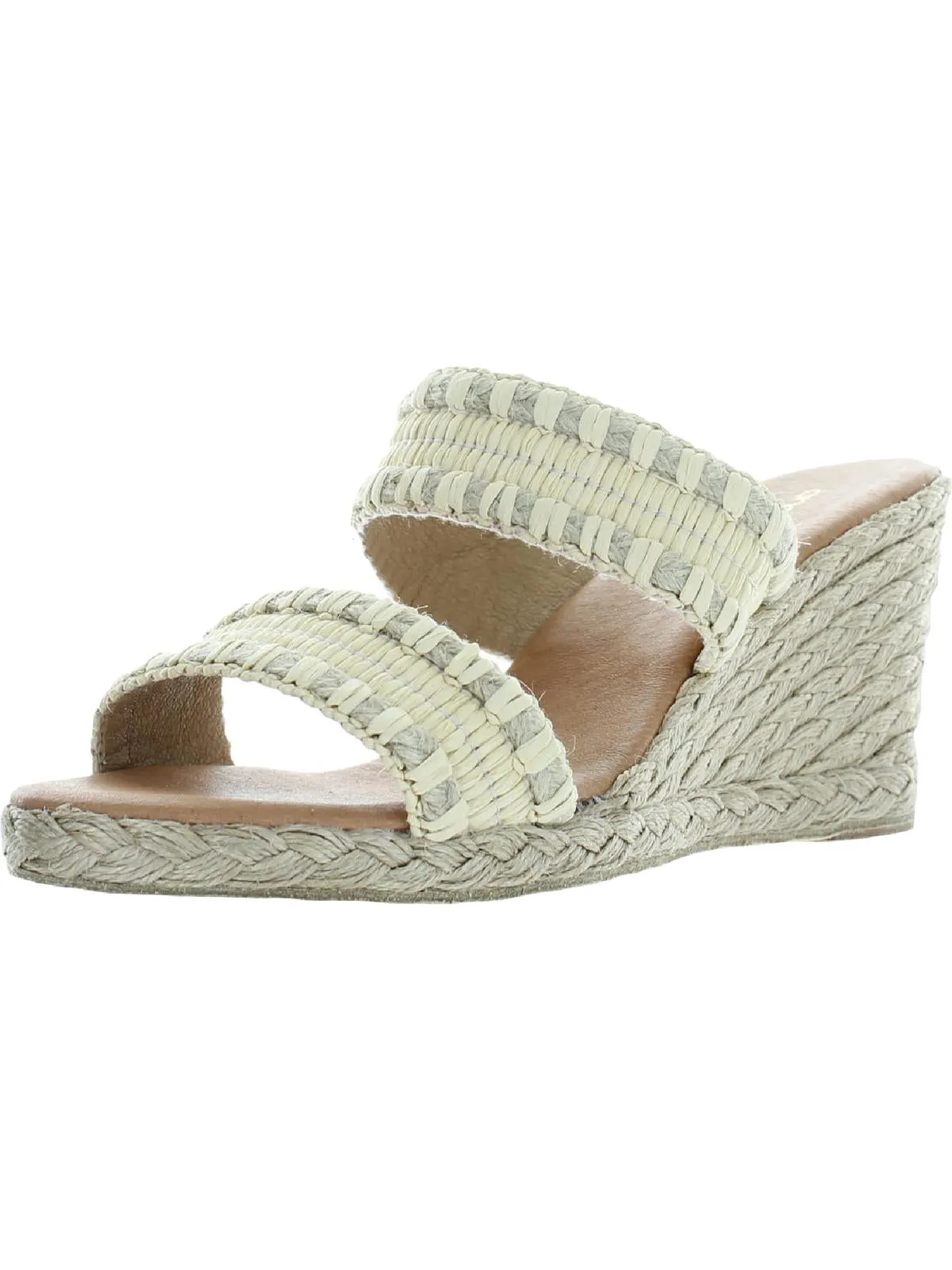 Nolita Raffia Womens Espadrille Slip On Wedge Sandals