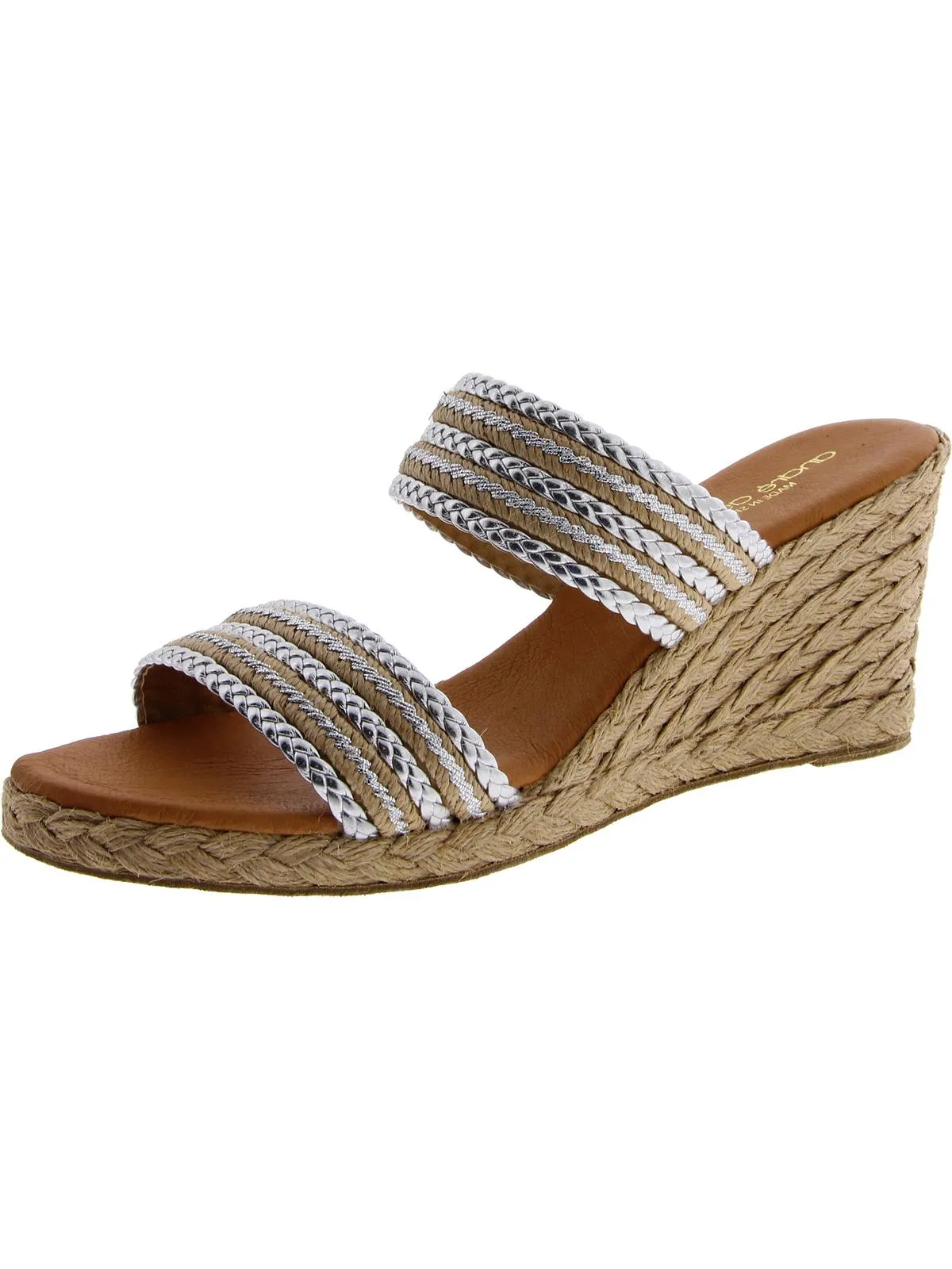 Nolita Raffia Womens Espadrille Slip On Wedge Sandals