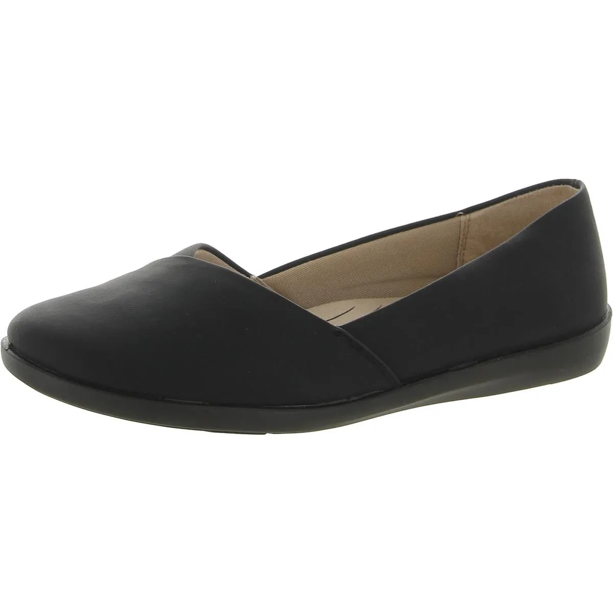 Notorious Womens Faux Leather Ballet Flats