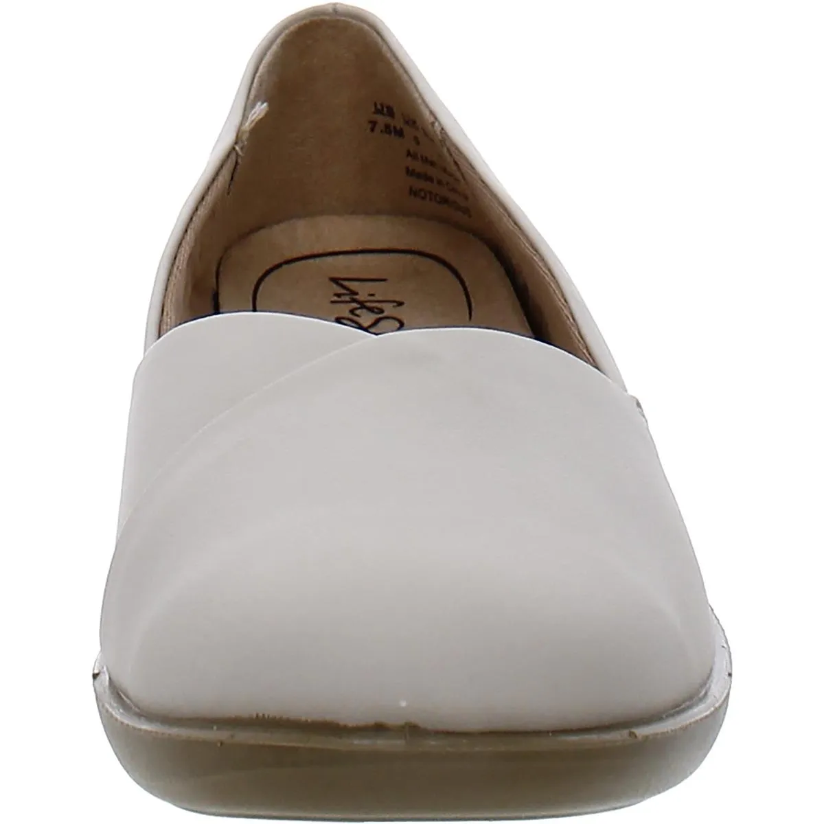 Notorious Womens Faux Leather Ballet Flats