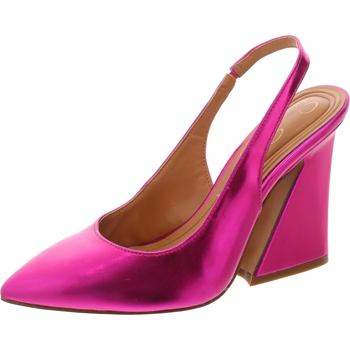 NOULA Womens Solid Manmade Slingback Heels