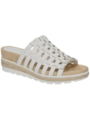 Oaklynn Womens Leather Espadrille Platform Sandals