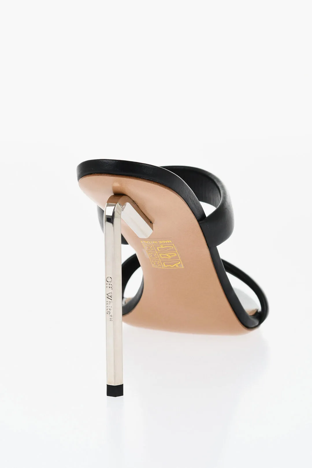 Off-White Leather Allen Sandals With Heel 11 Cm