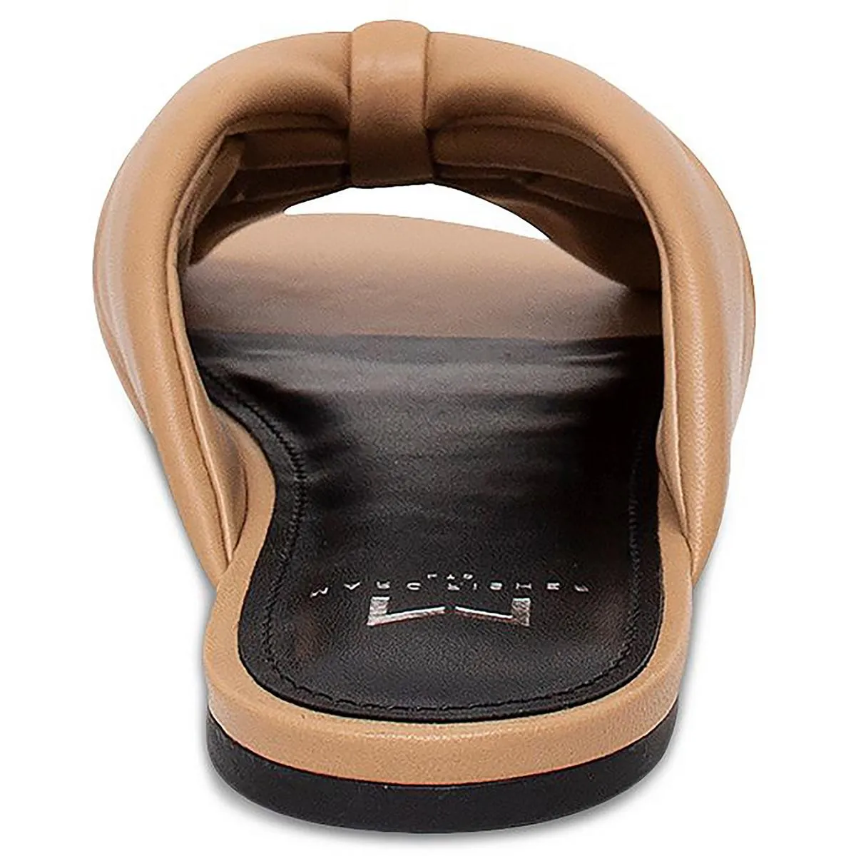 Olita Womens Leather Gathered Slide Sandals