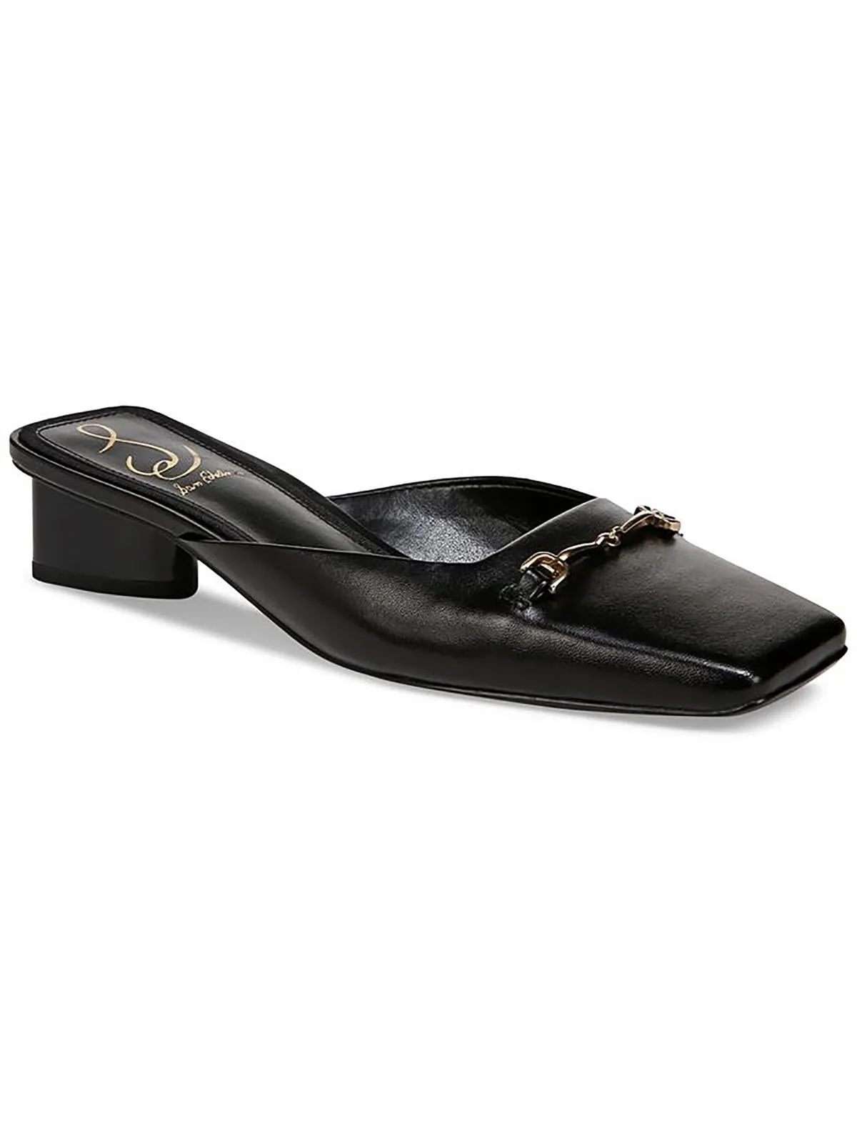 Ollie Womens Leather Slip On Mules