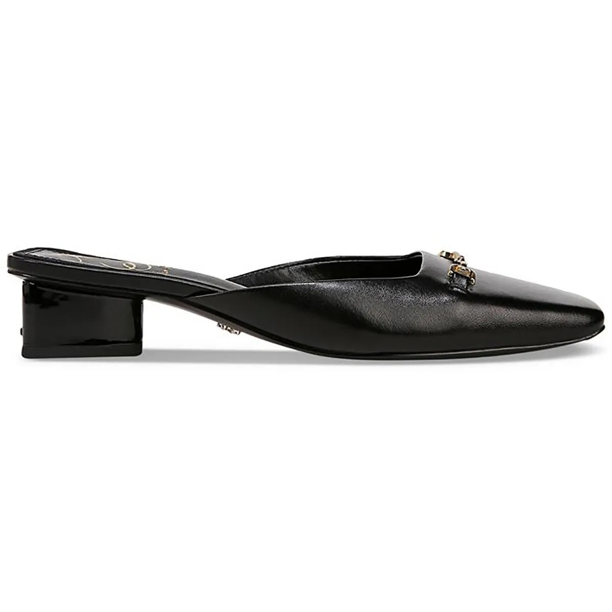 Ollie Womens Leather Slip On Mules