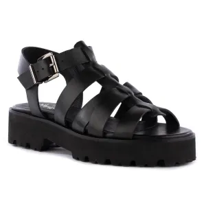 On The Road Womens Leather Ankle Strap Strappy Sandals