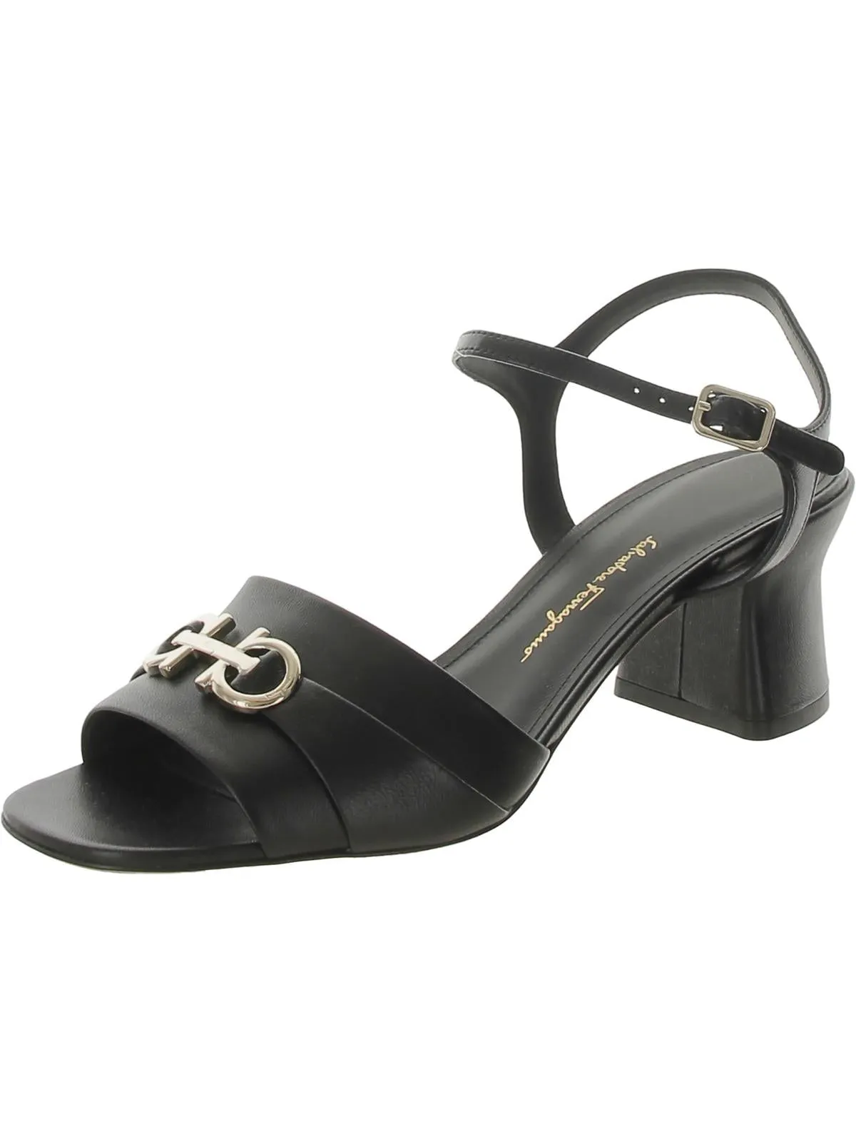 Ondina Gancini Womens Leather Ankle Strap Heels