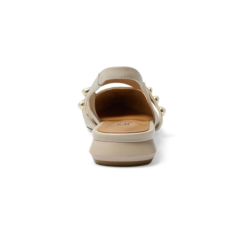 Opal Flat in Ivory Leather
