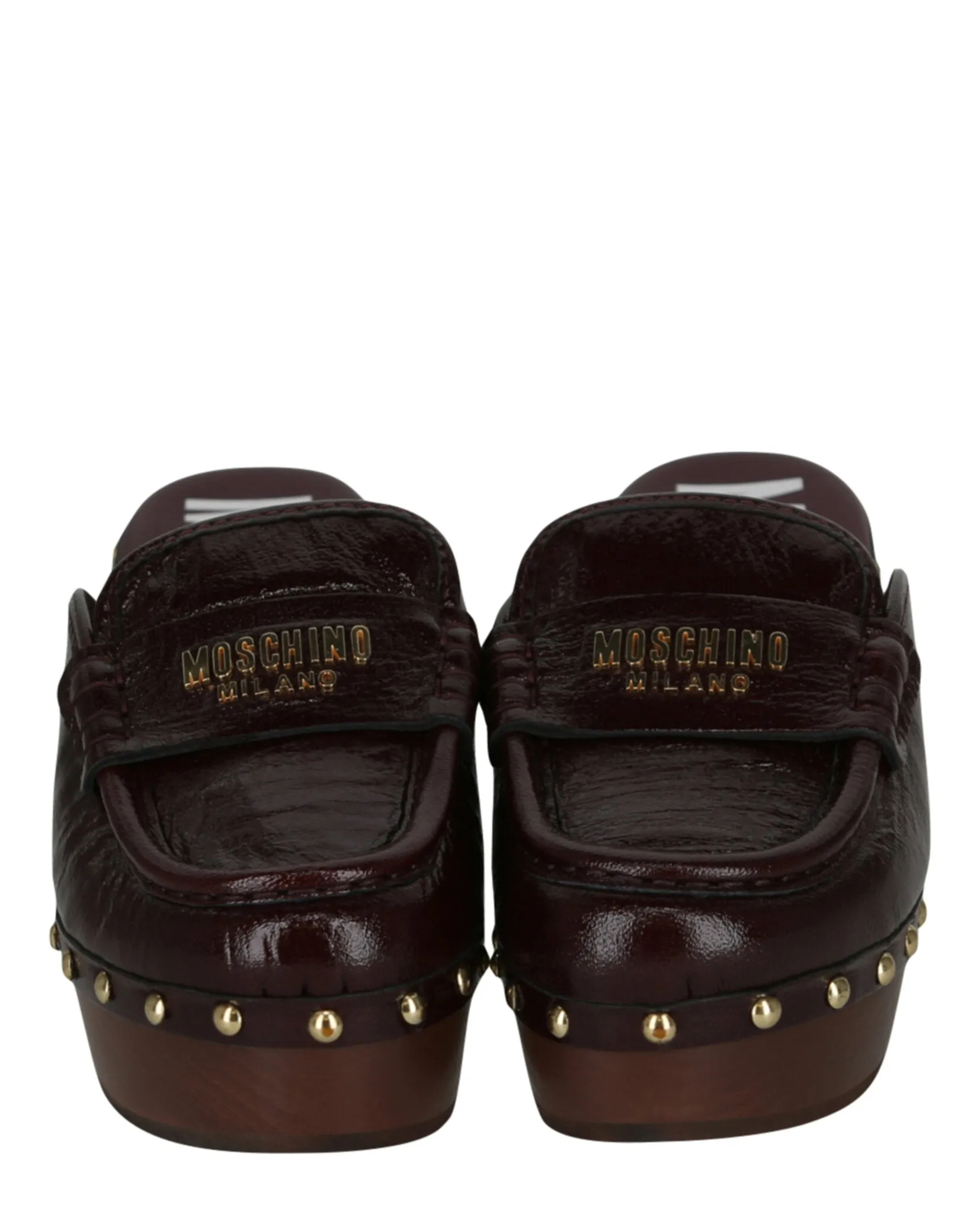 Patent Leather Logo Clogs
