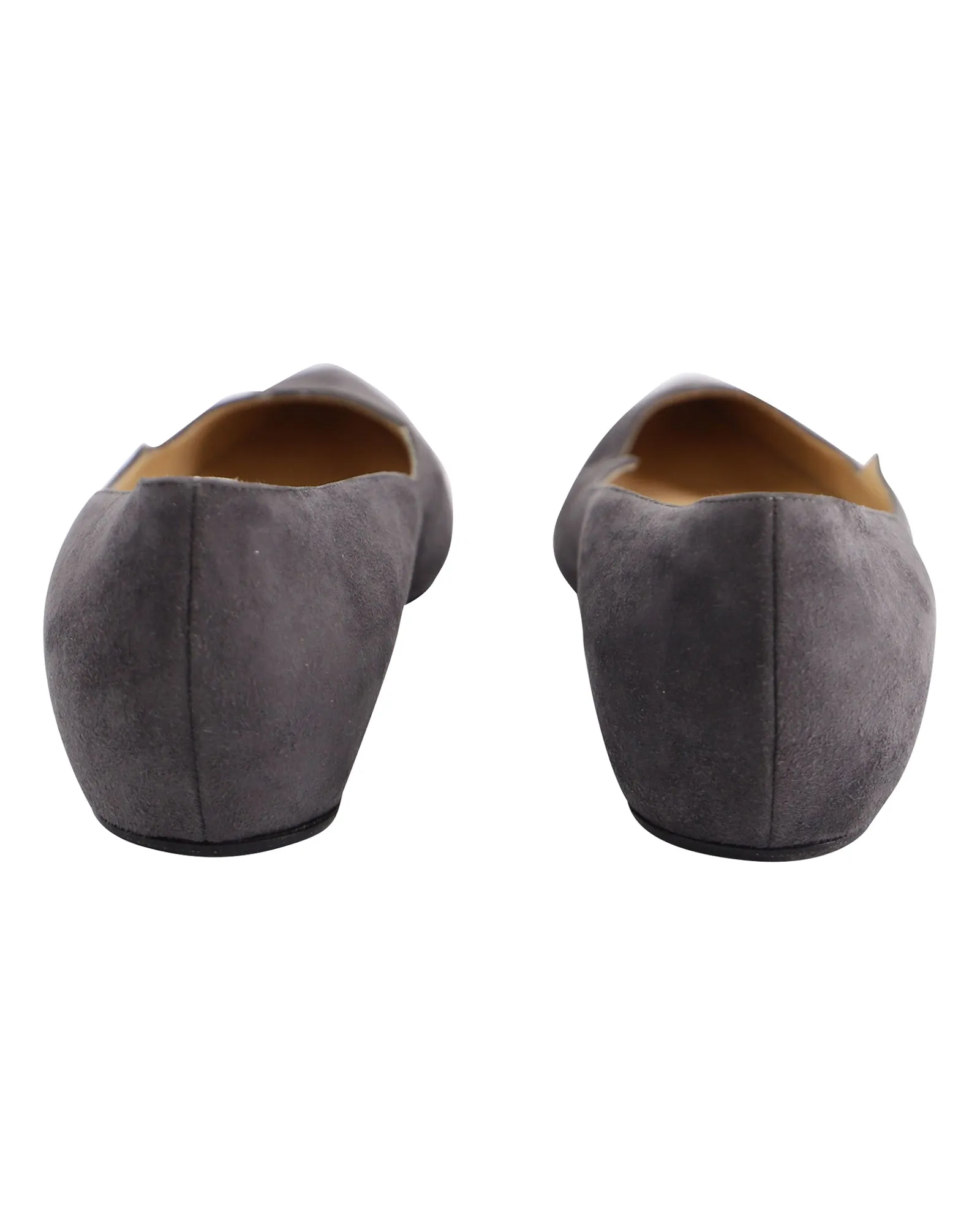 Paul Andrew Ballet Flats in Grey Suede