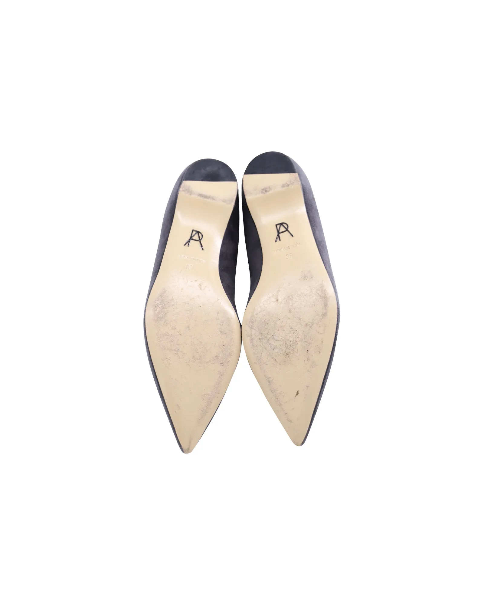 Paul Andrew Ballet Flats in Grey Suede