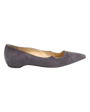 Paul Andrew Ballet Flats in Grey Suede