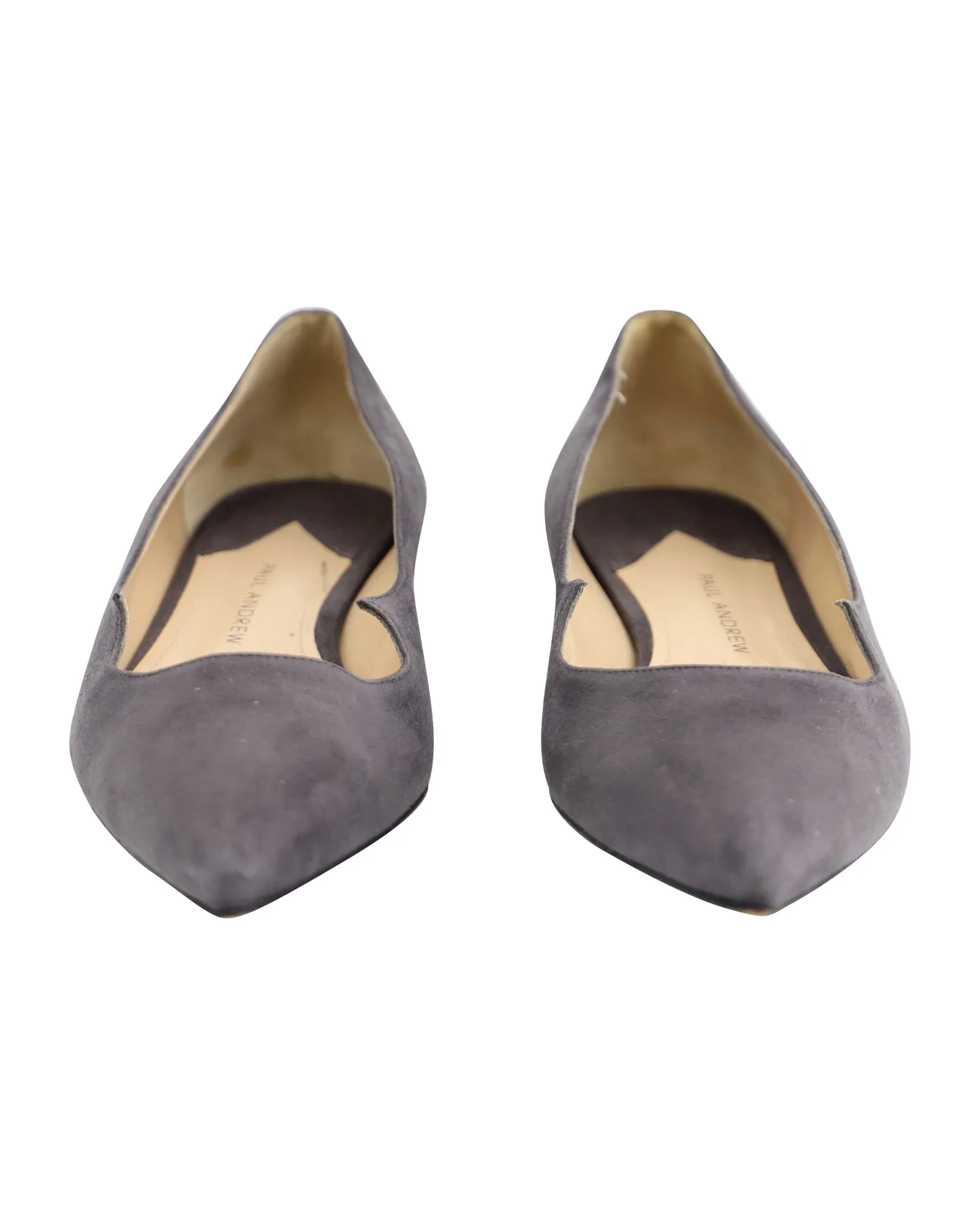 Paul Andrew Ballet Flats in Grey Suede