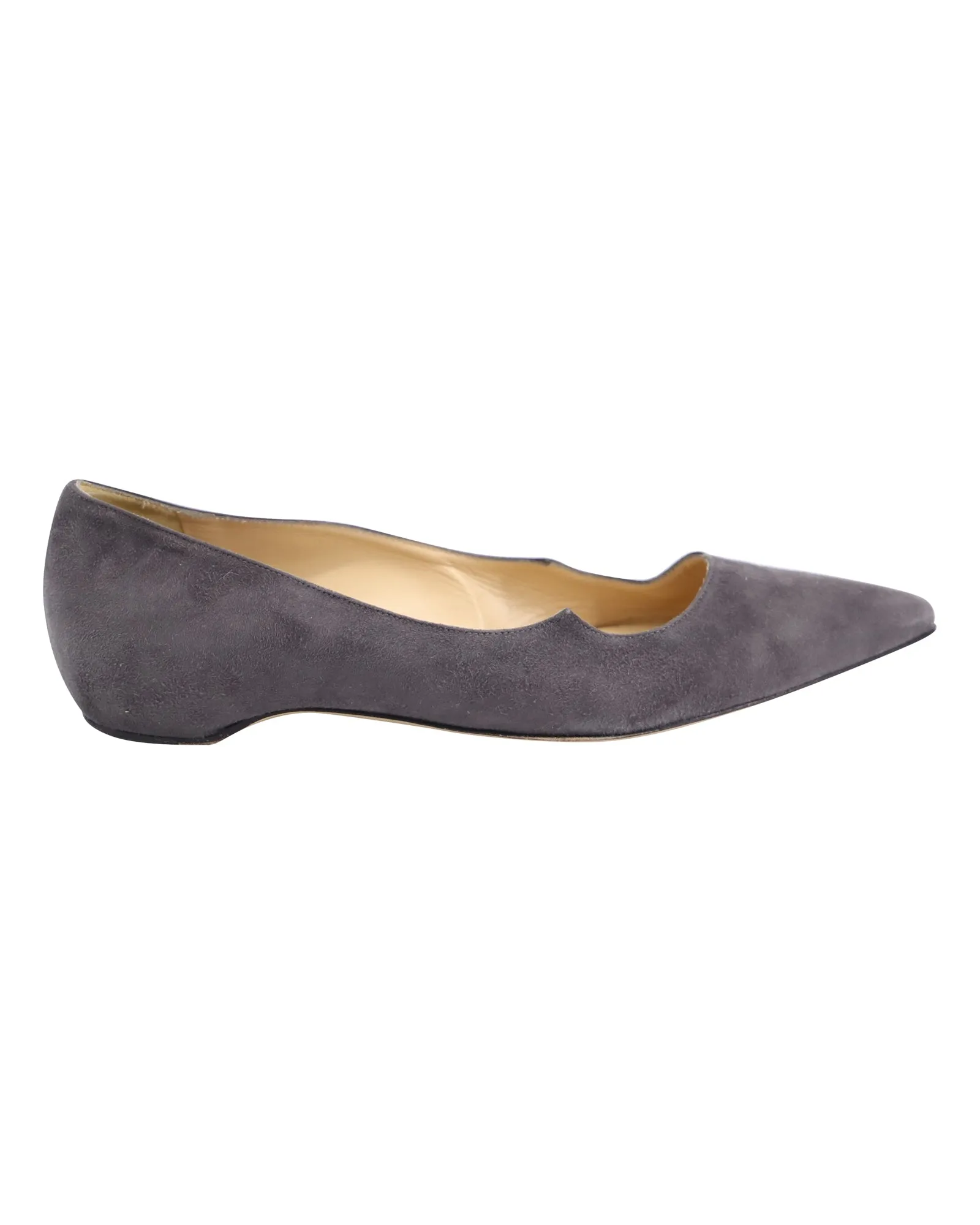 Paul Andrew Ballet Flats in Grey Suede