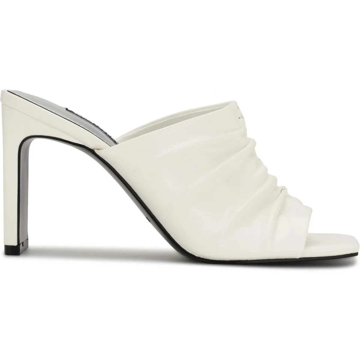 PEARY3 Womens Laceless Faux Leather Mule Sandals