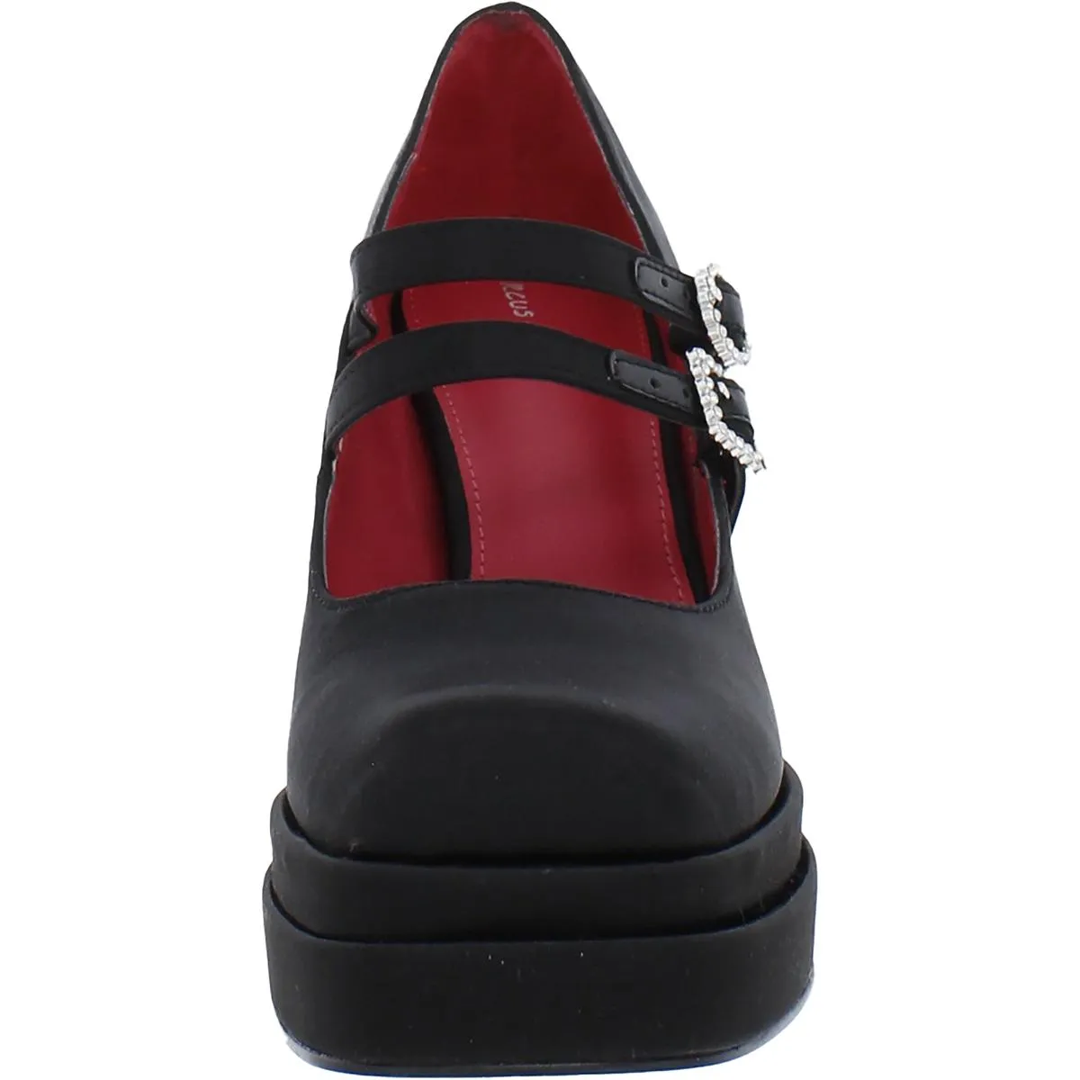 Pepper Jewel Womens Embellished Square Toe Mary Jane Heels