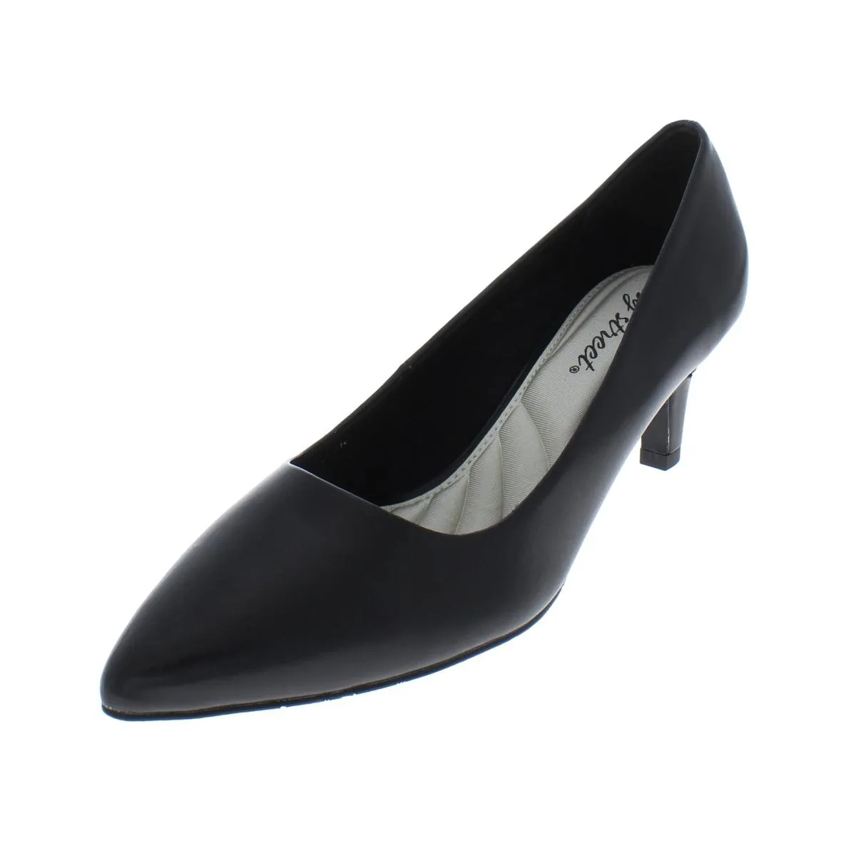 Pointe Womens Padded Insole Almond Toe Dress Pumps
