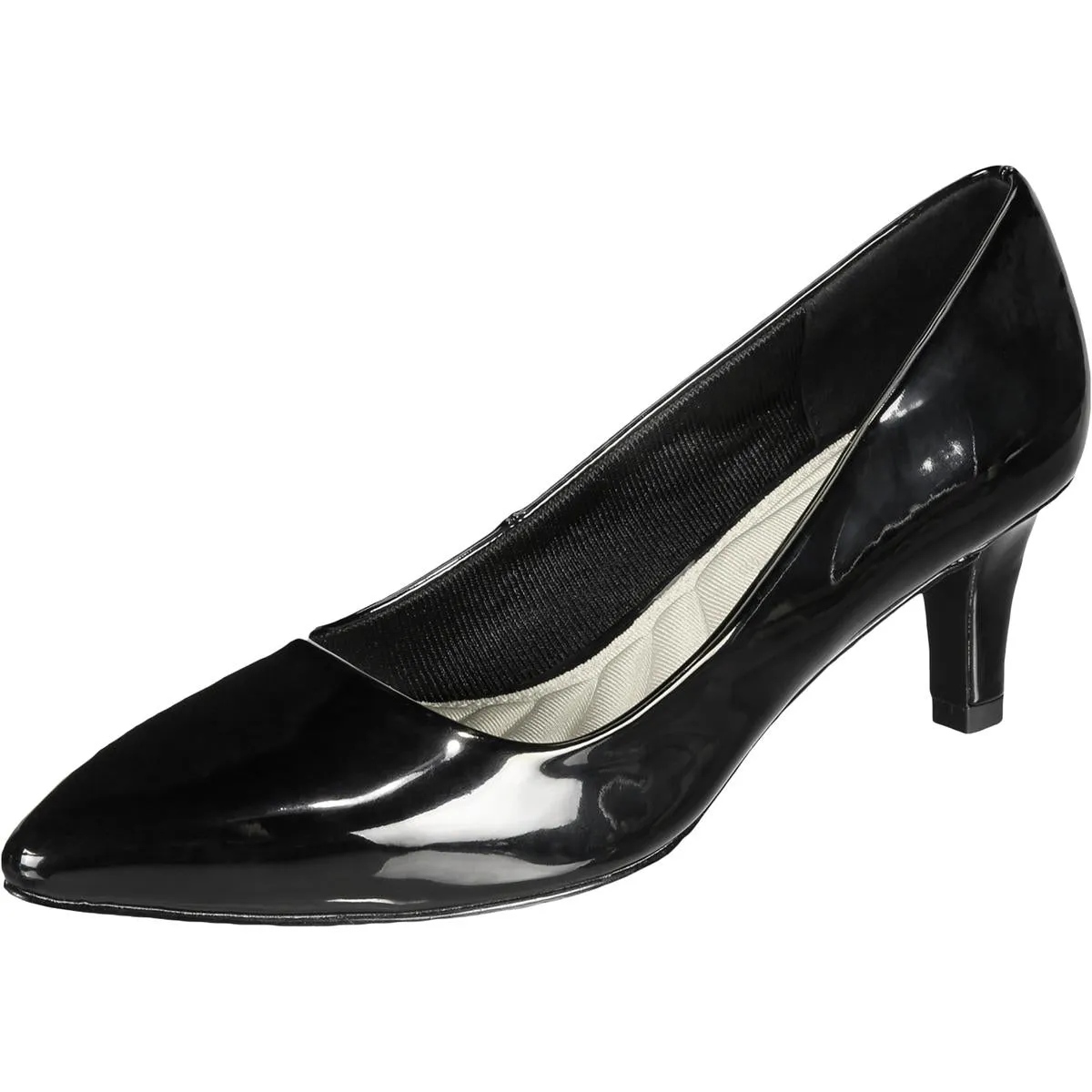 Pointe Womens Padded Insole Almond Toe Dress Pumps