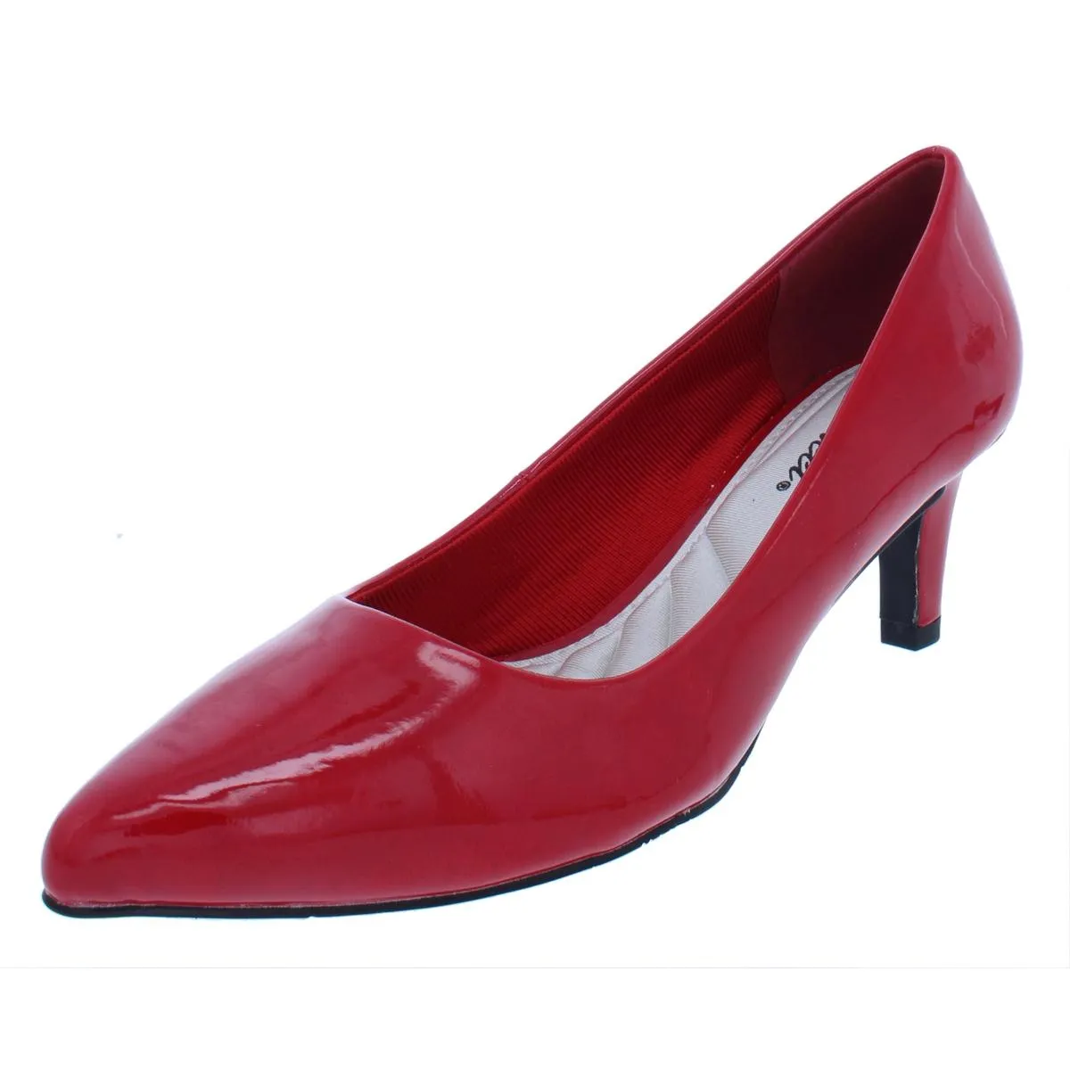 Pointe Womens Padded Insole Almond Toe Dress Pumps