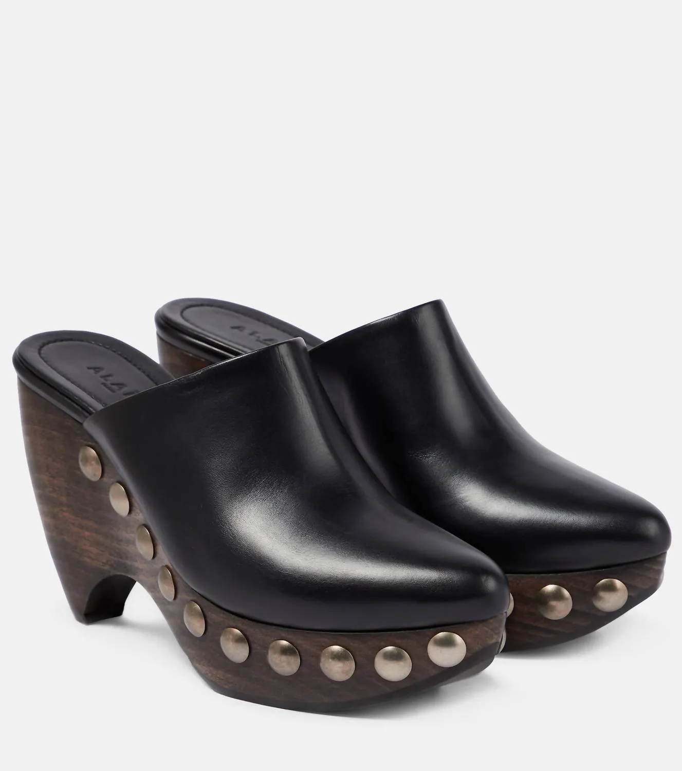 Preloved Women's Le Sabot Leather And Wood Clogs In Black