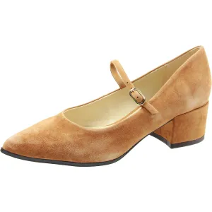 Prix Womens Block Heel Suede Mary Jane Heels