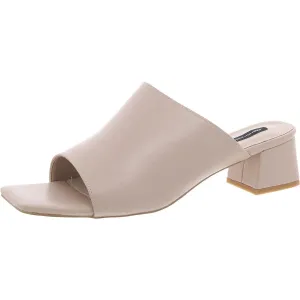 Pull-on Dinner Womens Solid Faux Leather Block Heels