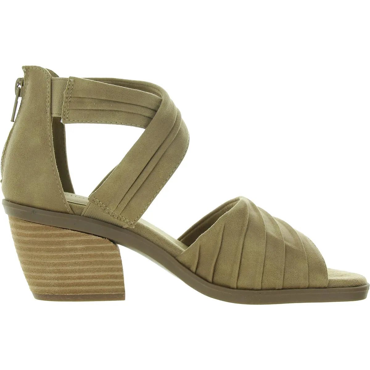 Quinnell Womens Criss-Cross Faux Suede Ankle Strap