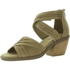 Quinnell Womens Criss-Cross Faux Suede Ankle Strap