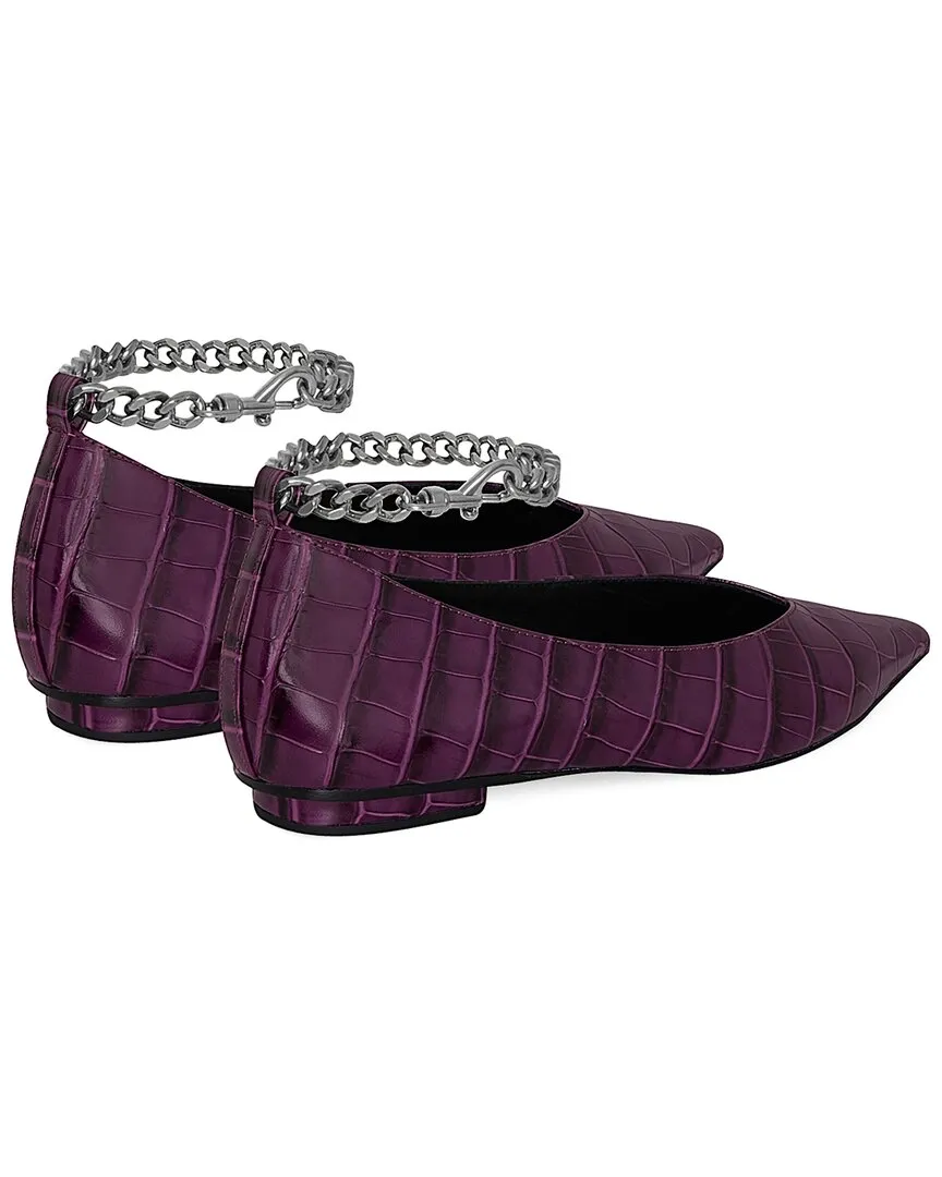 Rebecca Minkoff Chain Ankle Leather Ballet Flat