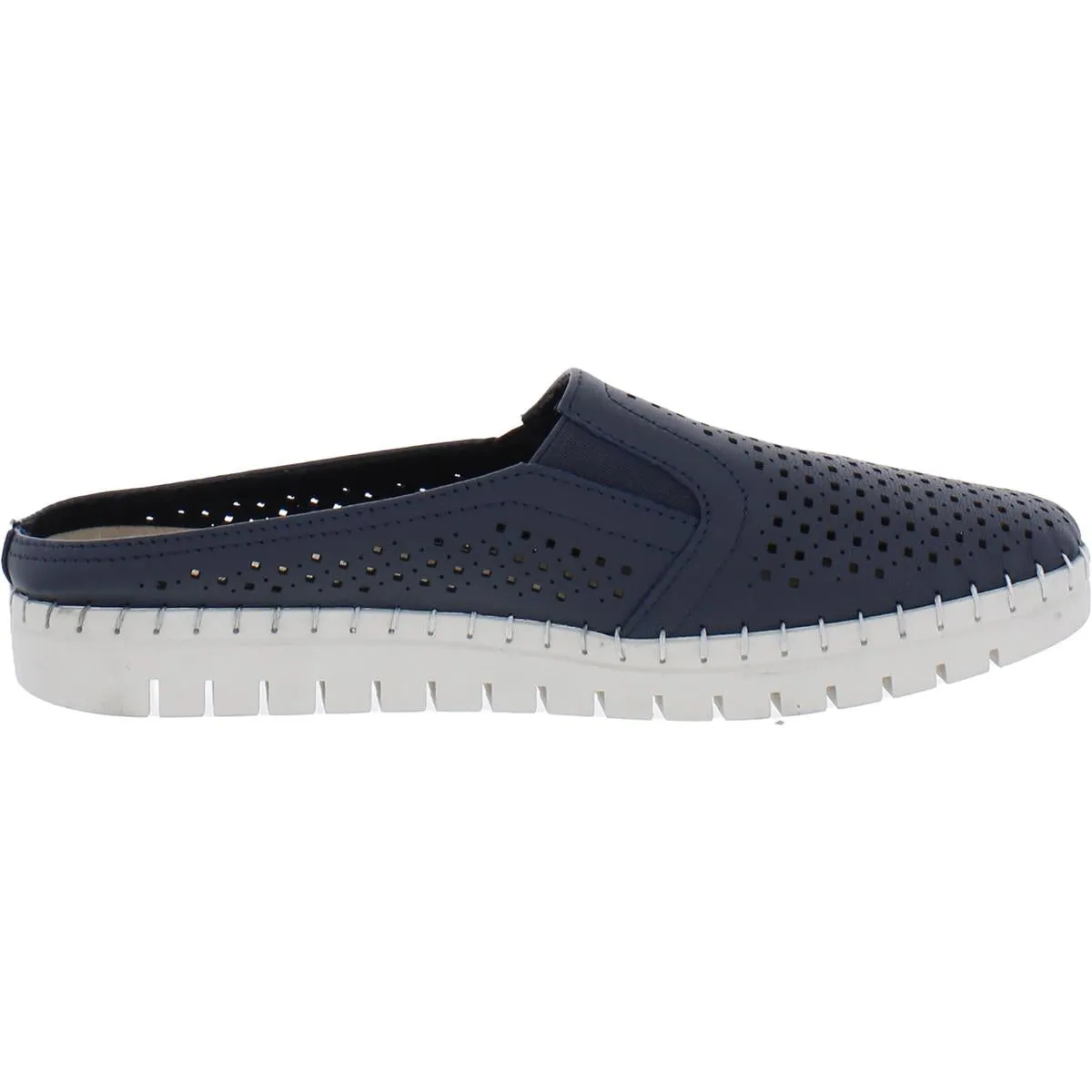 Refresh Womens Leather Perforated Mules