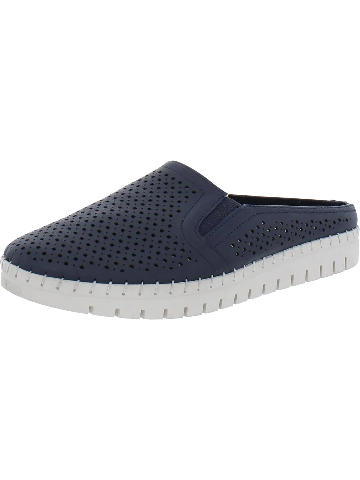 Refresh Womens Leather Perforated Mules