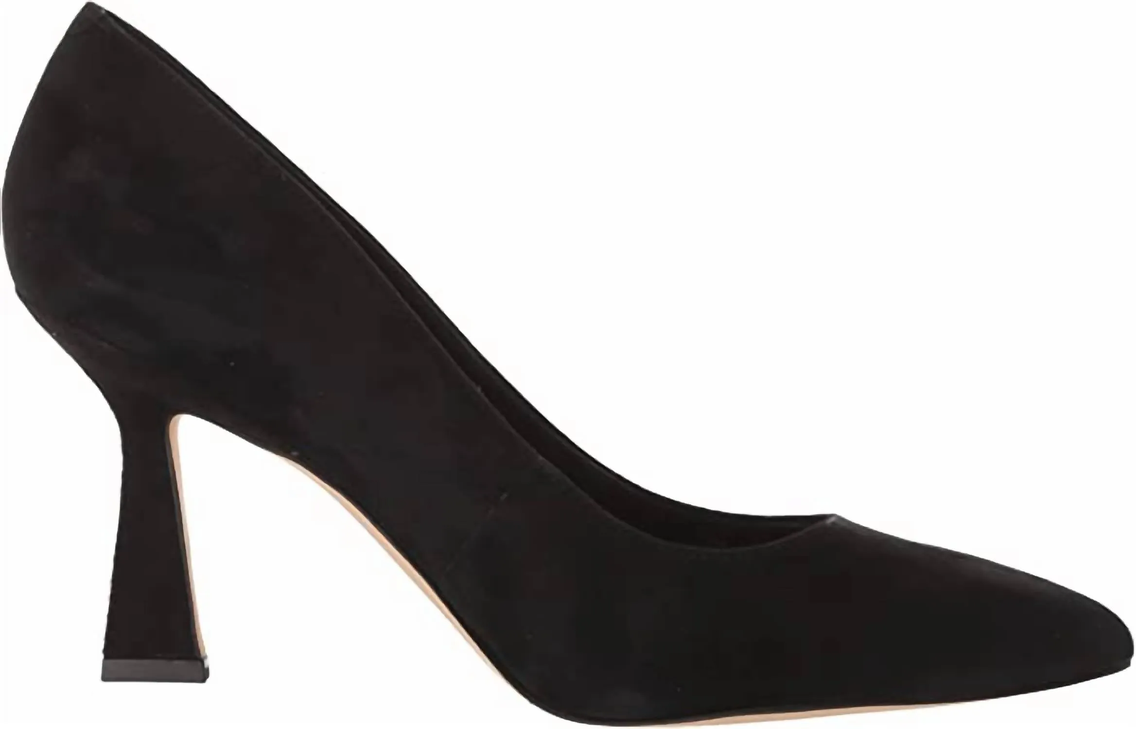 Relka Heeled Pump In Black Suede