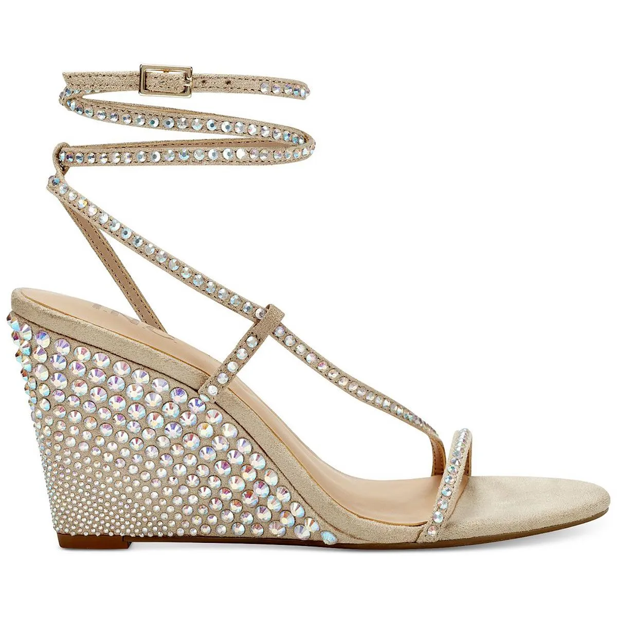 Ren  Womens Dressy Slip On Wedge Sandals